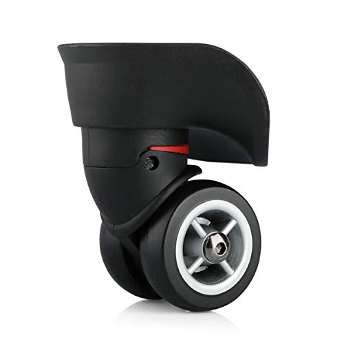 Luggage Wheel,Luggage Suitcase Wheels, 360 Degree Swivel Luggage Mute Wheel Suitcase Replacement Repair Wheels Parts Spinner (W042# L Szie)(Black)4