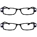 Die Lesebrille Unternehmen 2er-Pack Beleuchtet LED Nachtzeit Licht Leser Herren Damen Schwarz LL1-1 +1,50