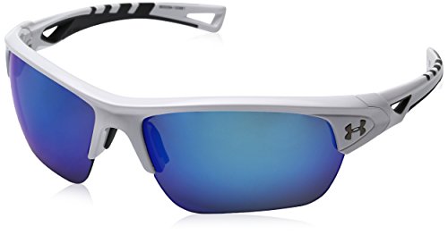 Under Armour Unisex-Adult Octane Sunglasses, White/Gray Lens, M/L
