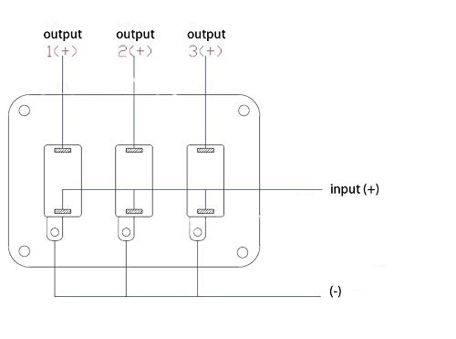 Miniatura 5 de Jtron - 3 interruptores de palanca de auto de carreras rojos, interruptor universal de encendido de 12 V, 3 grupos, placa de aluminio negro de