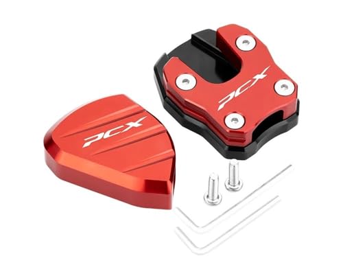 Béquille latérale pour PCX 125 150 160 avec extension de plaque rouge