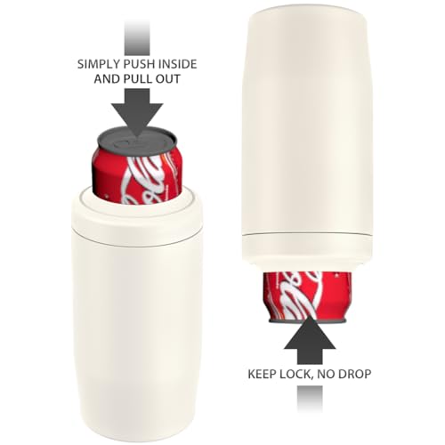Image of Morefeel 4-in-1 Insulated Can Cooler for 12 oz Cans & Bottles | 304 Stainless Steel Can Holder Fits 12 Oz Slim Cans, Standard Cans, Beer Bottles & Works as A Open Cup; Dishwasher Safe