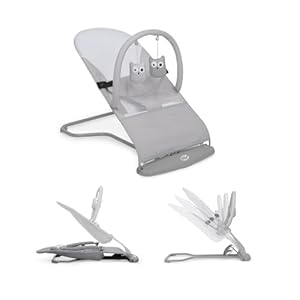 ms Hamaca Para Bebé Lullaby – Plegable Y Portatil 2 En 1 Mecedora Y Silla, Gris
