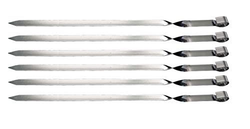 Brochette pour barbecue extra large 60cm de longueur au profil robuste