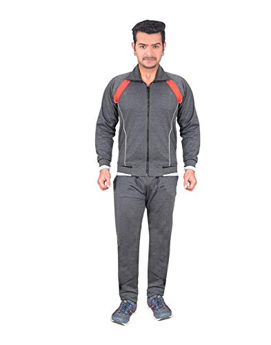 Image of Krystle Men's Dark Grey Cotton Warm Tracksuit