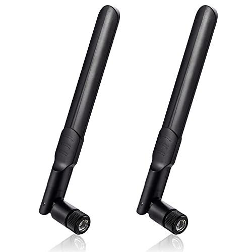 Nelawya Antenne WLAN RP-SMA 8 DBI Dual 2,4 GHz 5.8 GHz MIMO Antenne pour routeurs WLAN, PC, Adaptateur USB, Cartes PCI-E, sécurité, caméra IP, Drone et PS4 Build Range Extender