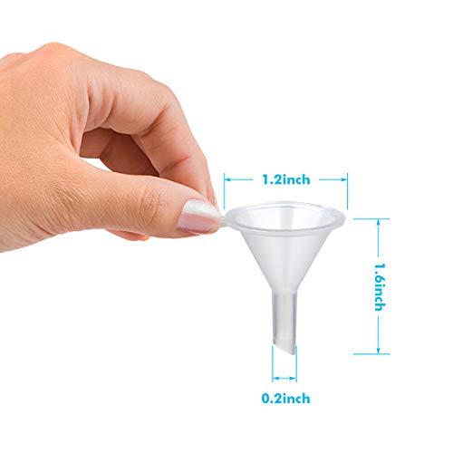 image for 50 Pcs Mini Funnel TailaiMei Clear Plastic Funnels for Perfume Fragran