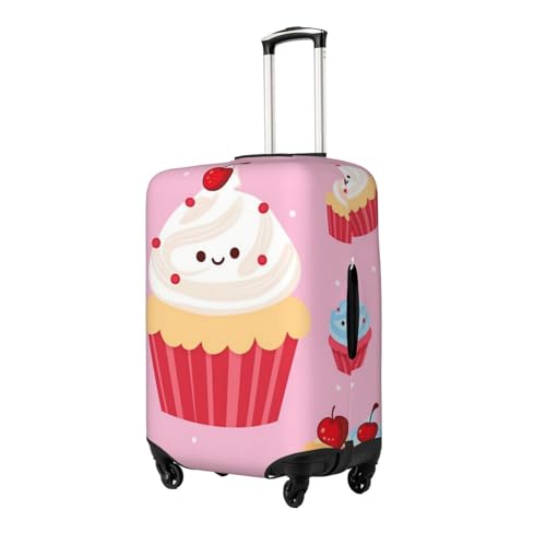 Travel Luggage Cover for Suitcase Tsa Approved, Washable Elastic Suitcase Protector, cute cupcake Suitcase Cover Anti-scratch Baggage Cover Fits 22-24 Inch Luggage Sleeve X-Large2