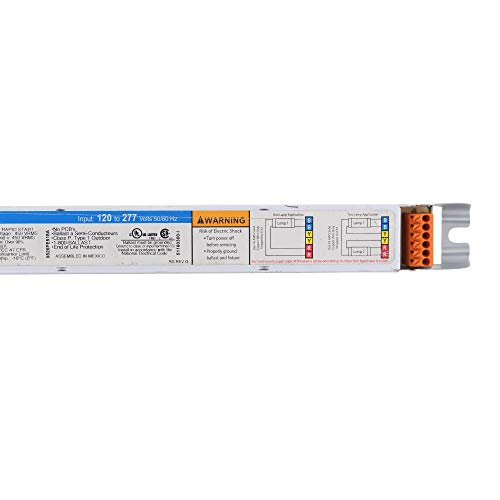 Universal 19831 B228PUNV-C Electronic Fluorescent Ballast, 2 Lamp, 28W T5, 120/277V