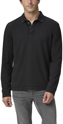 PAIGE Men's Colter Rugby Jersey Pullover, Vintage Black