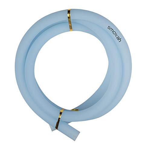 Smokah Premium Silikonschlauch | Zubehör Shisha Schlauch lebensmittelecht Silikon (Glow Blau)