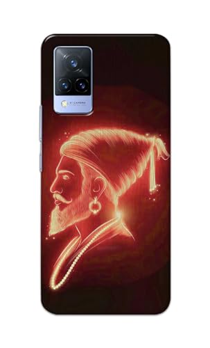 Image of PRINTFIDAA Printed Hard Back Cover Case for Vivo V21 5G Back Cover (Chatrapati Shivaji Maharaj) -112