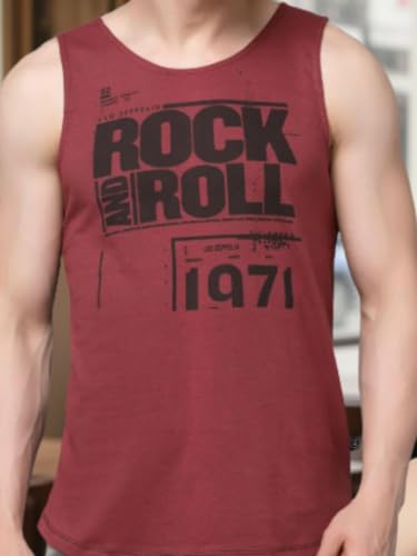 Image of Rigo Stylish Cotton Printed Vest for Men | Round Neck,Regular Fit, Sleeveless T-Shirt Vest for Men | Casual Innerwear Sando for Men & Boys - Perfect for Workouts Gym, Vacations, and Beaches