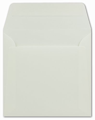 DIN B6 White Envelopes 160 x 160 mm, cream, 75 envelopes - Image 3