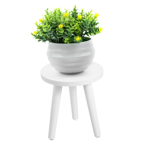 CLISPEED Puesto De Flores De Madera Maciza Plantas De Interior Apoyo Stand De Planta Interior Vertical Soporte De Jarrón Maceta De Plantación Jardinera Soporte Para Plantas Montado Blanco