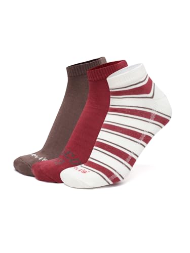 Image of Levi's LS304 Men's Compact Cotton Stretch Ankle Low Cut Socks (Pack of 3)