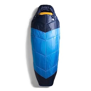 The North Face One Bag Camping Sleeping Bag, Super Sonic Blue/Arrowwood Yellow, Long