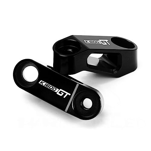 HUISI Rückspiegel Verlängerung Riser Verlängern Adapter Passend for BMW K1300GT K1300R K1300S K1300 R/S/GT K 1600GT 1600GTL Spiegel Extender(Black k1600gt)