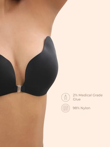 Image of UNDERNEAT Womens Supportable Adhesive Bra | Ideal for Backless & Strapless Outfits | Seamless and Invisible | Stick-On Bra with Lift & Shaping | Strong and Skin-Friendly Adhesive