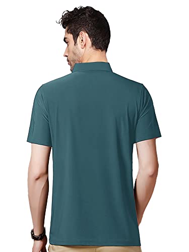 Image of EYEBOGLER Men's Trendy Polo Neck Half Sleeves Printed Regular Fit T-Shirt