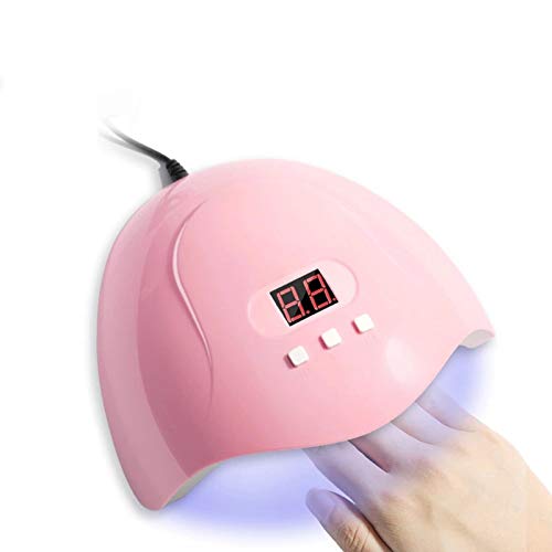 Ellsang Mini Nail Dryer Light, Travel Size 6W USB UV LED Nail Lamp, An Ideal Gifts for Mom Girlfriend Sister (54W Pink)