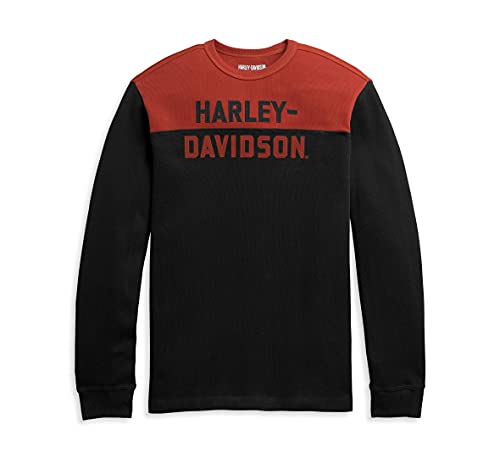 Harley-Davidson Men's Colorblock Knit Pullover- Ketchup - 96314-21VM