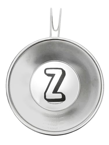 SPLASH FLASH アルファベット シェラカップ ステンレス 直火 イニシャル 目盛り付き 浅型 日本製 燕三条 (Z)