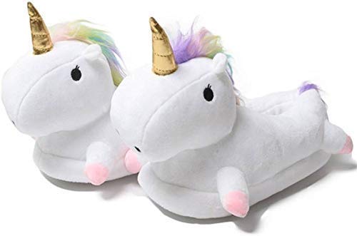 KOMTO Cute Fluffy Plush Cute non-slippery Slipper Indoor Winter slipper For Boys,Girls & Women Comfortable Cozy Lounge Shoes (Mulitcolor) (Unicorn 3) ( White color) (B0BQ3CLHYW) Amazon Price History, Amazon Price Tracker