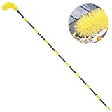 Gutter Cleaning Brush 8 Ft, Roofing Gutter Guard Cleaner Tool with Adjustable Pole, Gutter Cleaning Tools from The Ground for Easy Removing Leaves and Debris