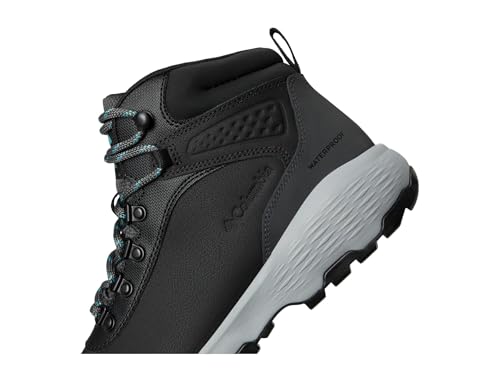 Columbia Women's Newton Wander Leather Hiking Shoe, Black/Teal, 8