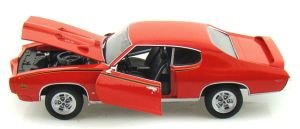 Orange 1969 Pontiac Gto Judge 1:24 Scale Diec Cast Car miniatura 1