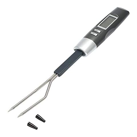 Gladworts Meat Thermometer for BBQ Kitchen Instant Read, Food Temperature Measuring Fork Tester for Liquid Coffee Water Oil Milk, °C/°F Selection Cover