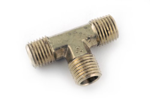 Anderson Metals - 06232-04 06232 Brass Pipe Fitting, Forged Tee, 1/4 NPT Male x 1/4 NPT Male x 1/4 NPT Male Pipe