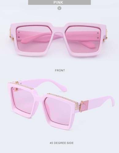 Image of Luxury Eyewear, Designer Square Sunglasses, UV 400 protection, Thick and strong Frame, for Men and Women