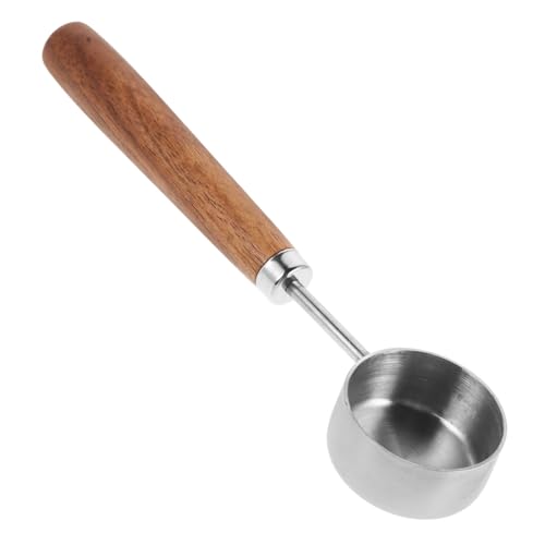 PERSELOSO ステンレス製計量スプーン 木製ハンドル付きエスプレッソ用コーヒースクープ 茶葉や粉ミルクの計量に キッチン オフィス カフェ対