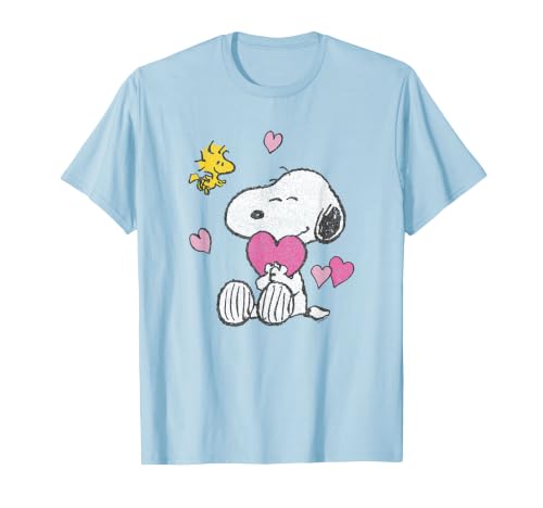 Corazones de Snoopy y Woodstock Camiseta