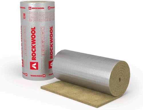 Rockwool KLIMAMAT Steinwolle Isolierung Lamellenmatte alukaschiert 20 - 80mm 100cm breit Brandklasse A1 (30mm - 4m x 1m)