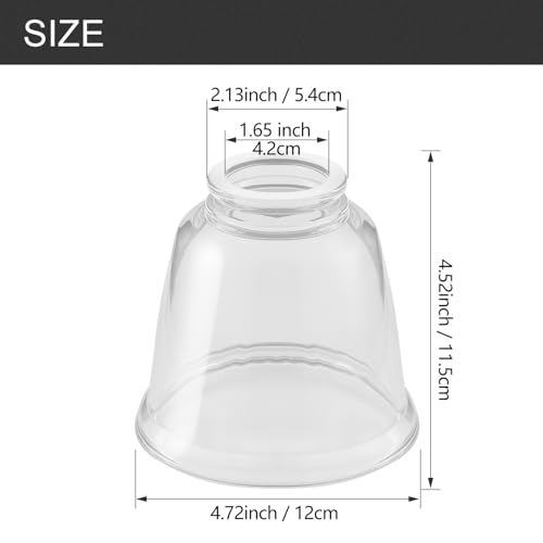Image of Modern Clear Glass Lampshade 4 Pack,2-1 /8 inch Fitter, 4-5 /8 inch Diameter ,4-1 /2 inch Height, Replacement Lampshades For Ceiling Fans With Lights,For Living Room Bedroom Kitchen (Clear Glass(A))