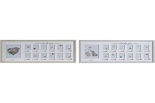 Marco De Fotos Dkd Home Decor One Lovely Year Múltiple Madera (2 Pcs) (63 X 2 X 29 Cm)