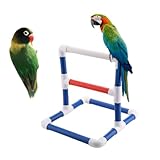 Bird Perch, Parrot Stand Perch Rack Bird Play Training Stands Parrots Shower Perches for Macaw Cockatoo African Grey Budgies Parakeet (PVC 2)