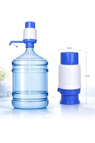 Image of Manual Drinking Water Pump Dispenser for 20 to 25 Litre Bottles | Hand Press Plastic Water Can Pump for Home Office Camping | Easy Fit Vacuum Action Water Dispenser -Multicolour