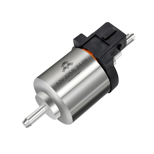 Sunster 12V 22ML Ölpumpe Kraftstoffpumpe, Diesel Heizungspumpe Dosierpumpe mit Ölpumpendeckel, für 5KW 8KW Dieselheizung, Standheizung Dieselpumpe leise