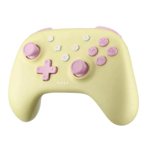 LumingLightワイヤレスコントローラー スイッチ Bluetooth 体性感覚 PC コンピューター Steam ゲームコントローラー (イエロー)