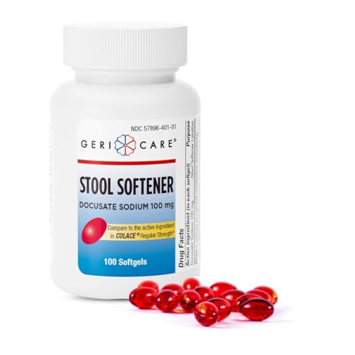 Image of Gericare Docusate Sodium Stool Softener 100mg Softgels, 100 Count