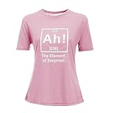 TWIFER Damen O-Ausschnitt Sommer T Shirt Cartoon Gedruckt Kurzarm Bluse Loose Shirt Logo Gedruckt Tops