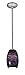 Chianti Glass Pendant - 1-Light Pendant - Rods - Brushed Steel Finish - Purple Swirl Glass Shade