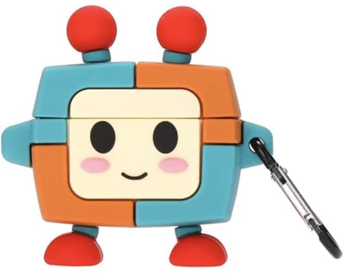 Image of Dezet Cute Soft Silicone Pouh Case for Airpods Pro GEN-2 (2022) � 3D Cartoon Animal Character Cover with Keychain Ring, Shockproof & Dustproof Protective Case for Kids & Girls (Kwai Robot Multi)