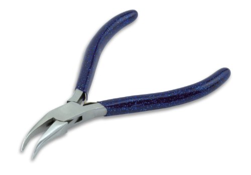 Beadalon Chain Nose Pliers, Bent Blue Sparkle