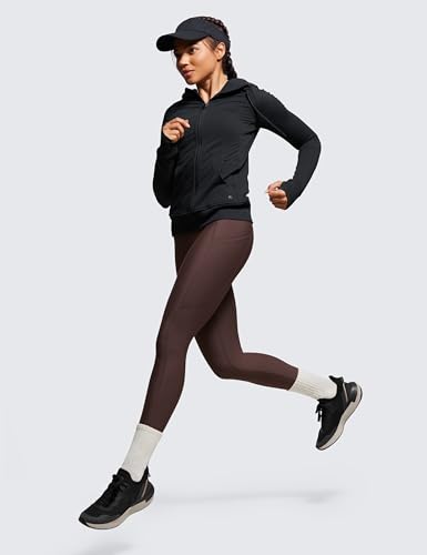 Image of CRZ YOGA Fleece Thermal Leggings Pockets 28'' | Casual, Full Length, Winter, Warm, for Women