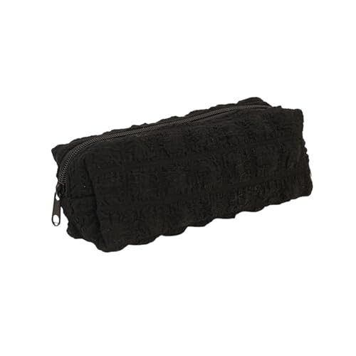 JUSKAQZYI Bonito Estuche Creativo for lápices con Cremallera, Bonito Estuche Multifuncional for lápices, útiles Escolares, papelería de Escritorio(Noir)